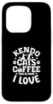 Coque pour iPhone 15 Pro Kendo Cats Coffee This Is What I Love - Kendo japonais