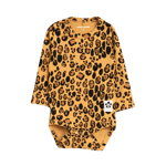 Mini Rodini Långärmad Body Basic Leopard Beige