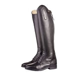 HKM Mixte Valencia Bottes d'équitation en Cuir Unisexe Longueur/Largeur Standard 36-46, Noir, 37 EU