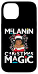 iPhone 14 Black Mrs Clause Melanin Christmas Magic Natural Lace Front Case