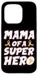 iPhone 15 Pro Childhood Cancer Mama Of A Superhero Family Ribbon Case