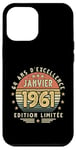 Coque pour iPhone 12 Pro Max Janvier 1961 Cadeau Anniversaire Janvier 1961 64 ans Homme