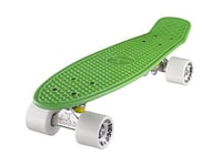 Ridge Skateboards 22" Original Mini Cruiser Skate 55cm Skateboard Planche a Roulettes Complète en 90 couleurs Vert/Blanc