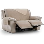 ECOMMERC3 Housse de Fauteuil Relax rembourrée et réversible Beige Protection de canapé réglable, Confort supplémentaire et Design élégant