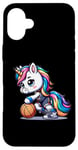 Coque pour iPhone 16 Plus Licorne mignonne de joueur de basket-ball