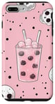 Coque pour iPhone 7 Plus/8 Plus Squelette à thé classique à pois Kawaii Grim Reaper Rose