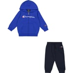 Champion Hooded Full Zip Joggingsett Barn - Blå - str. 86