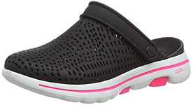 Skechers GO WALK 5, Women's Closed Toe Sandals, Black (Black/White Synthetic Bkw), 5 UK (38 EU)