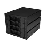 StarTech 4 Bay 3.5" SATA SAS Backplane - 3 x 5.25in Bays - Trayless Mobile Rack - SATA Backplane - Removable Hard Drive Bay - HDD Rack (HSB43SATSASB)