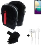 Shoulder bag / holster + earphones for Samsung Galaxy A02 Belt Pouch Case