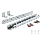 VEVOR Glissières de Tiroir, 6 Paires Coulisses Tiroir à Bille 533,4 mm Silencieuse Fermeture Douce 45,4 kg Montage Latéral Inférieur Rail Guidage Acier à Verrou Extension Complète pour Armoire Cuisine