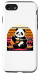 Coque pour iPhone SE (2020) / 7 / 8 Retro Panda Guitariste Guitare Musicien Musicien Guitaristes