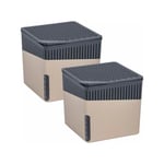 Lot de 2 déshumidificateurs Design cube Rechargeables 1kg Wenko Absorbeur d'humidité, Anti moississure jusqu'à 3 mois, Idéal jusqu'à 80m²,