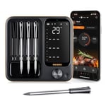 INKBIRD INT-14BW Wireless Meat Thermometer, WiFi 2.4GHz and Bluetooth 5.4 Meat Thermometer with 4 Probes,BBQ Meat Thermometer Probe for Oven Grill Kitchen BBQ