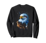 Eagle Hand painted eagle - Bald Eagle Soars Sweatshirt