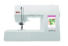 Alfa Smart Plus Machine à Coudre électronique 100 Points Coloris Blanc/Gris