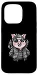 Coque pour iPhone 15 Pro Cochon kawaii de dessin animé avec une tenue de dragon cool