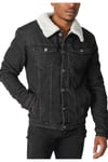 Veste Jean Sherpa Noir Homme