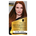 Schwarzkopf – Oleo Suprême – Coloration Permanente à l’Huile – Couleur et Eclat Longue Durée – sans Ammoniaque – Couvre 100% des Cheveux Blancs – HaptIQ Système – Cuivré Profond 6-76