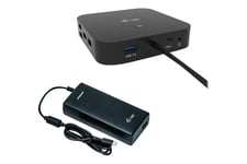 i-Tec USB-C Dual Display Docking Station with Power Delivery - dockingstation - USB-C / Thunderbolt 3 - 2 x DP - 1GbE