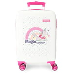 Enso Magic Summer Valise de Cabine Blanche 33 x 50 x 20 cm Rigide ABS 33 L 2 kg 4 Roues Doubles Bagage Main, Blanc, Valise Cabine