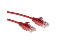 Act Red 1.5 Meter Lszh U/Utp Cat6 Datacenter Slimline Patch Cable With Rj45 Connectors Cat6 U/Utp Slimline Rd 1.50M (Dc9551)