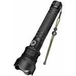 Lucky-88 - Torche Lampe de Poche, led usb Rechargeable Ultra Puissante 90000 Lumens, IP65 étanche Militaire Zoomable pour Camping Randonnée