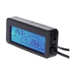 Shining House - Mini thermomètre numérique d'intérieur et d'extérieur pour voiture avec écran lcd 12 v et capteur de câble de 1,5 m