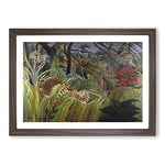 Big Box Art Surprise by Henri Rousseau Framed Wall Art Picture Print Ready to Hang, Walnut A2 (62 x 45 cm)