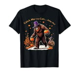 Thanksgiving Bigfoot Pilgrim Turkey Catch Me If You Can T-Shirt