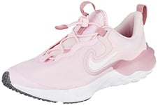 NIKE Run Flow Sneaker, Pink Foam/White-Elemental Pink, 3 UK