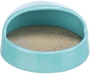 TRIXIE Bac à Sable, Souris/Hamster, en céramique, 16 × 8 × 14 cm, Turquoise - 63008
