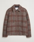 NN07 Gael Wool Checked Jacket Grey/Red