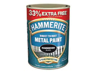 Hammerite Direct To Rust Hammered Finish Metal Paint Black 750Ml + 33% HMMHFB750