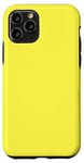 Coque pour iPhone 11 Pro Couleur jaune citron simple