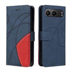 XINNI Housse pour Telephone OnePlus Nord 4 5G Etui, PU/TPU Rétro Retourner Cuir Coque Magnétique Anti Chute Portefeuille Protection Case Cover, Bleu