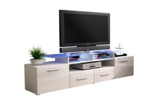 Evora TV-benk 194x39x39 cm - Beige/Grå/Hvit & mediabenk Grå,Hvit,Beige