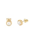 Ted Baker Sinaa Pearl Stud Earrings For Women (Gold Tone/Pearl)