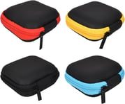 4Pcs Étuis De Rangement Pour Écouteurs, Casque Housse De Protection Avec Compartiment En Filet,Mini Box Housse Rigide Pour Casques D'Écoute Filaires, Câbles, Clés Et Cartes Mémoire[CAS310644]