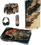 Autocollant Pour Ps5 Slim Console Standard Sticker Skin Pour Ps5 Slim Disc Edition,Autocollants Accessoires Pour Ps5 Manette Pour Ps5 Télécommande&casque&station De Charge-Dragon Fureur