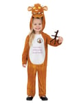 Smiffys Julia Donaldson Gruffalo’s Child Costume for Kids, All-in-One with Character Hood and Felt Accessory, Brown, Officially Licensed with Padded Character Hood and Stick Man Accessory