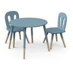 Set enfant 1 table 2 chaises bleu LINIA  