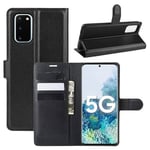 Galaxy S20 Fe      Pu Wallet Case    [Black]