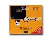 Intenso - 10 X Cd-R - 700 Mb (80Min) 40X - Tunt Cd-Fodral