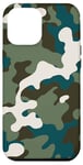 Coque pour iPhone 12 Pro Max Bleu Old School Hunters Camo Northern Winter Style