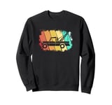 Retro Silhouette Tow Truck Wrecker Tow Truck Operator Sweatshirt