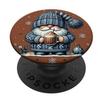 Pumpkin Spice Christmas Gnome With Hot Cocoa Mug For Winter PopSockets PopGrip Adhésif