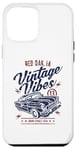 Coque pour iPhone 14 Plus Red Oak Iowa USA Vintage Vibes Voiture classique Design vieilli