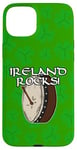 Coque pour iPhone 15 Plus St Patrick Day Bodhran Drummer Drums Percussion Musicien