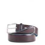 Fashion Belt PIQUADRO Blue Square Men Leather Brown - CU5258B2-MO